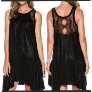 Free People Black Lace Swing Dress